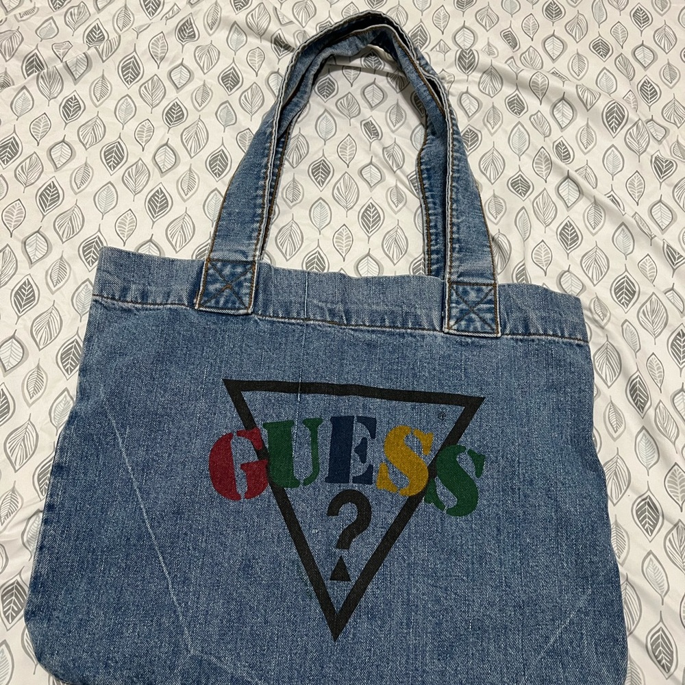 Guess Denim Tote Bag